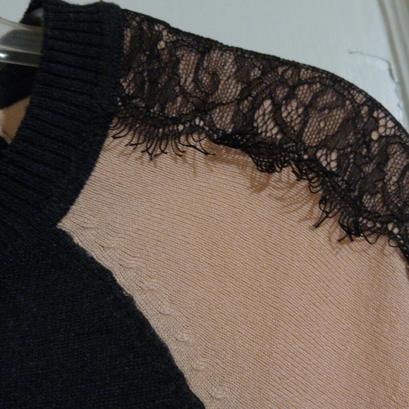 By & By peach and gray raglan sleeve bodycon sweater dress size small - Picture 3 of 5